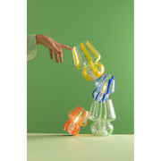 Tafellamp Blauw Glas S 11 cm 11x11x15 cm-Tafellampen-J-Line