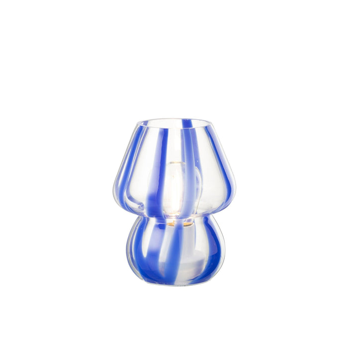 Tafellamp Blauw Glas S 11 cm-Tafellampen-J-Line