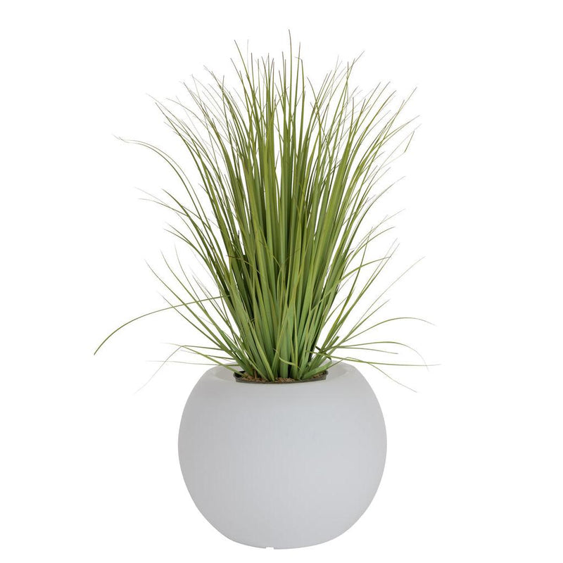 Tafellamp Bloempot Buiten Kunststof, Polypropylene, Metaal Wit-Tafellampen-J-Line