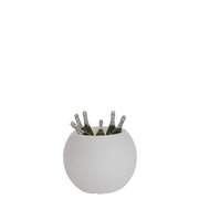 Tafellamp Bloempot Buiten Kunststof, Polypropylene, Metaal Wit-Tafellampen-J-Line