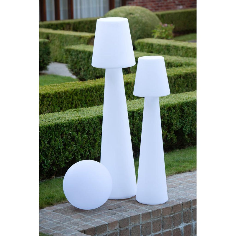 Tafellamp Bol Buiten Polypropylene, Kunststof, Metaal Wit-Tafellampen-J-Line
