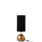 Tafellamp Bol Fluweel Ijzer, Cloth, Pvc Goud 20x20x58 cm-Tafellampen-J-Line