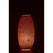 Tafellamp Bram Glas Roze 41 cm-Tafellampen-J-Line