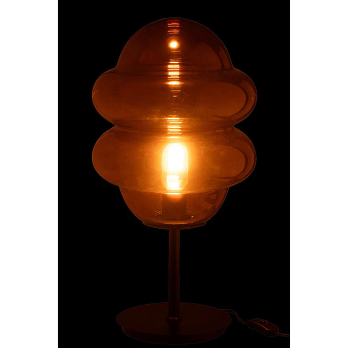 Tafellamp Bruin Glas 28 cm-Tafellampen-J-Line