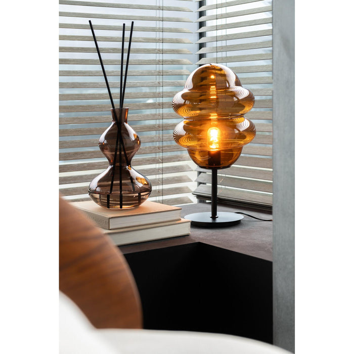 Tafellamp Bruin Glas 28 cm-Tafellampen-J-Line