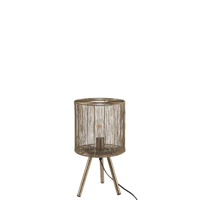 Tafellamp Bruin Ijzer S 26 cm 25.5x25.5x45.5 cm-Tafellampen-J-Line