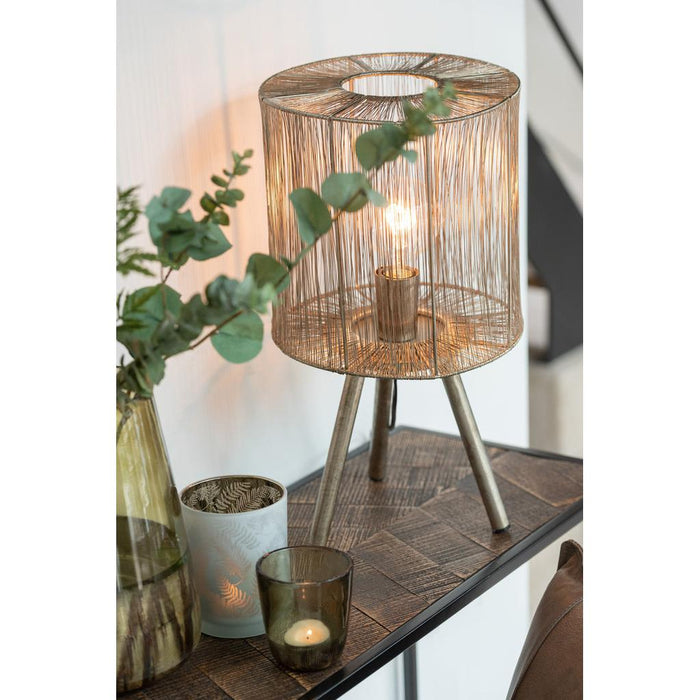 Tafellamp Bruin Ijzer S 26 cm-Tafellampen-J-Line