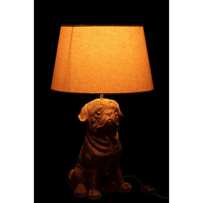 Tafellamp Bruin Kunsthars 31 cm 31x52x36 cm-Tafellampen-J-Line
