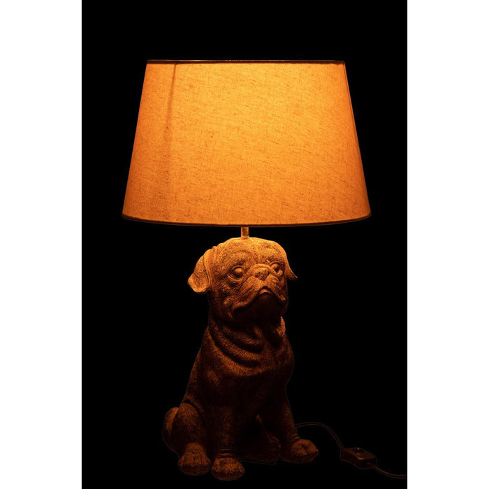 Tafellamp Bruin Kunsthars 31 cm 31x52x36 cm-Tafellampen-J-Line