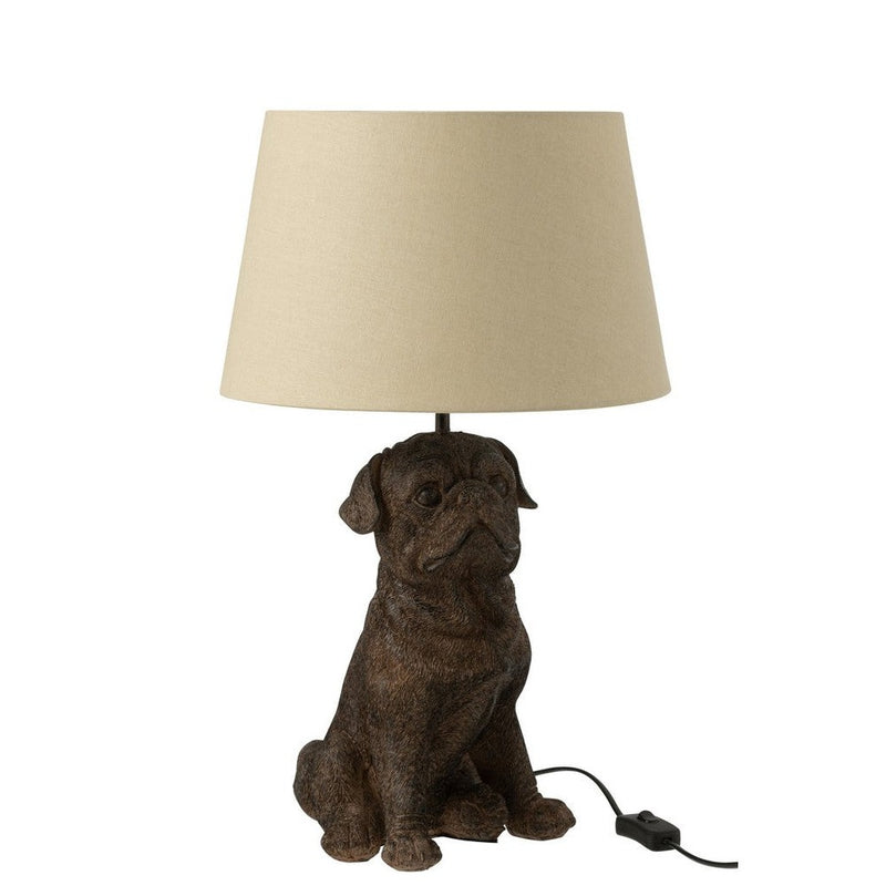 Tafellamp Bruin Kunsthars 31 cm 31x52x36 cm-Tafellampen-J-Line