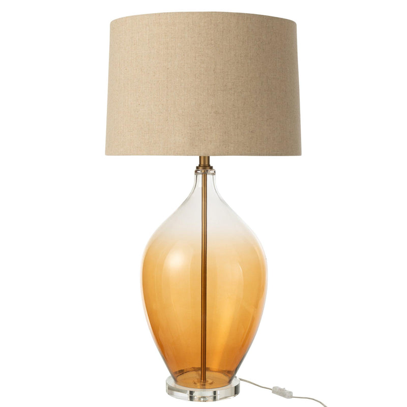 Tafellamp Bruin Linnen 46 cm 46x46x85 cm-Tafellampen-J-Line