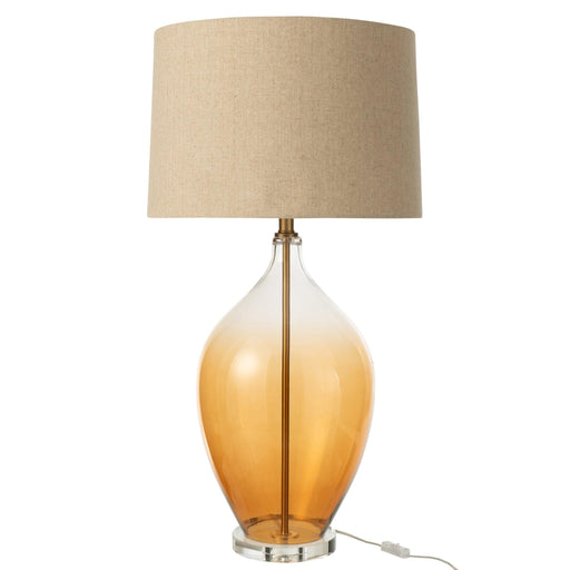 Tafellamp Bruin Linnen 46 cm 46x46x85 cm-Tafellampen-J-Line