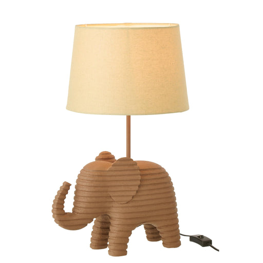 Tafellamp Bruin Polykunsthars 26 cm 26x31.2x48 cm-Tafellampen-J-Line