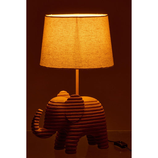Tafellamp Bruin Polykunsthars 26 cm-Tafellampen-J-Line