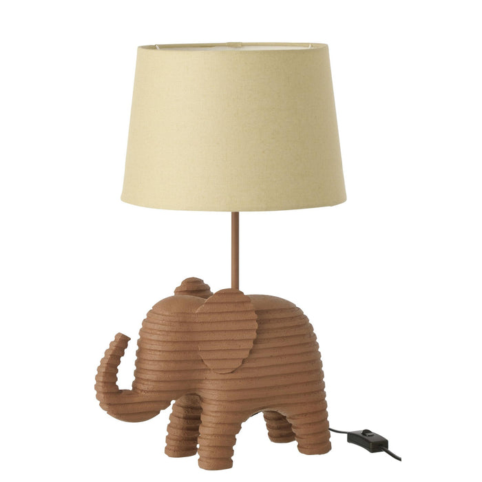 Tafellamp Bruin Polykunsthars 26 cm-Tafellampen-J-Line
