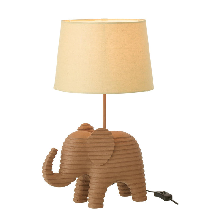 Tafellamp Bruin Polykunsthars 26 cm-Tafellampen-J-Line