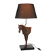 Tafellamp Bruin Polykunsthars 36 cm 35.5x35.5x70 cm-Tafellampen-J-Line
