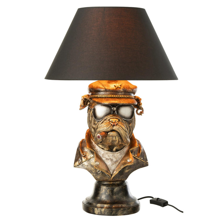 Tafellamp Bruin Stone Antiek 36 cm-Tafellampen-J-Line