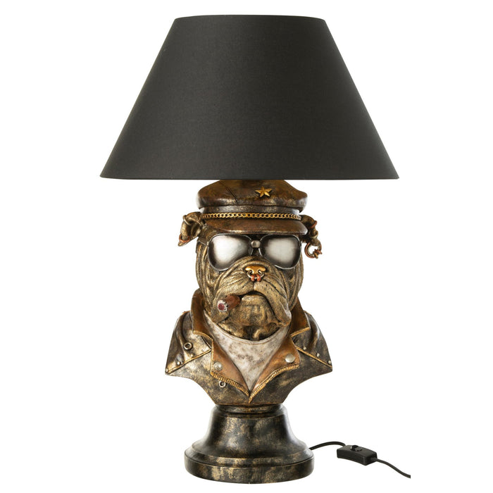 Tafellamp Bruin Stone Antiek 36 cm-Tafellampen-J-Line