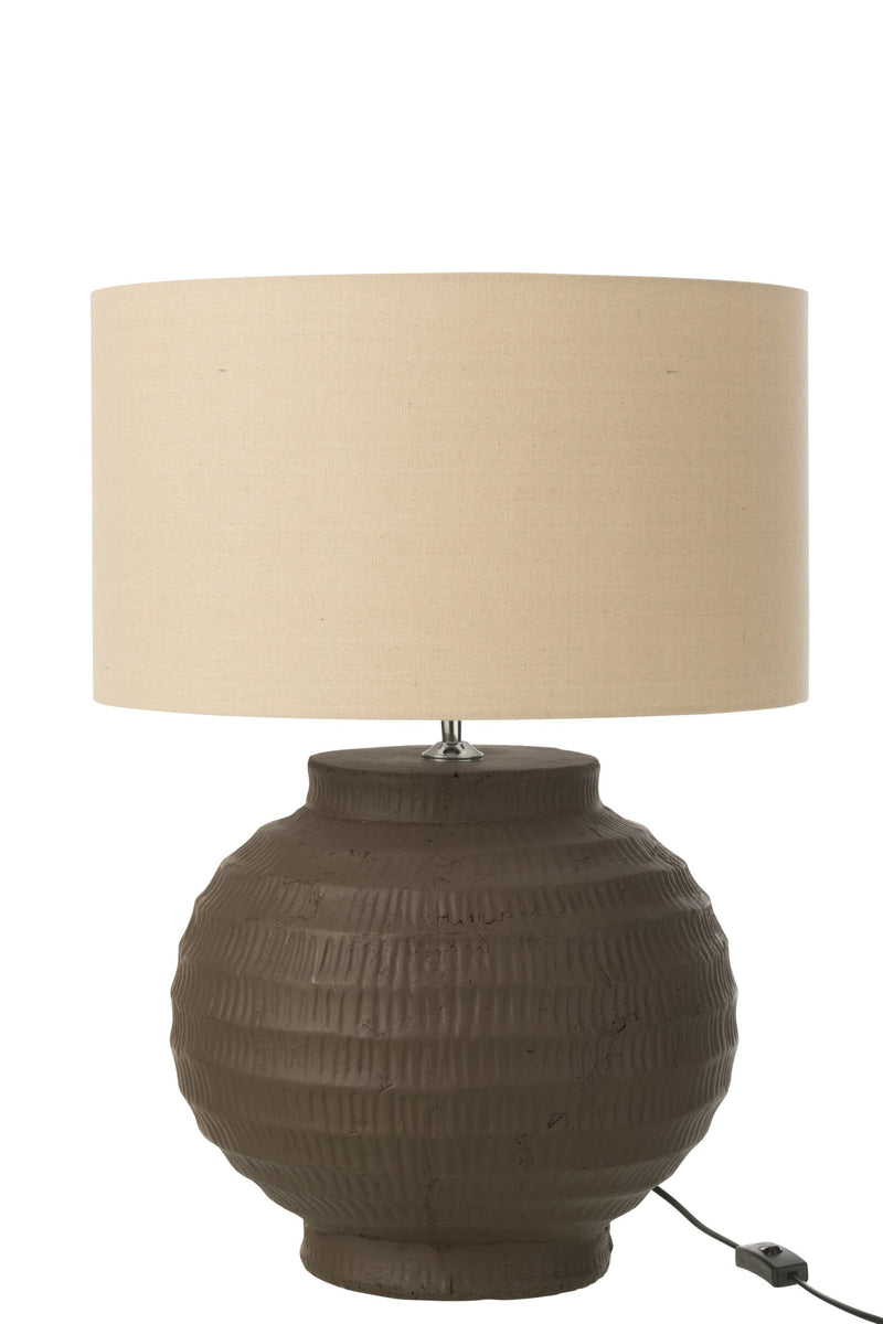 Tafellamp Bruin Terracotta 46 cm 46x46x62 cm-Tafellampen-J-Line