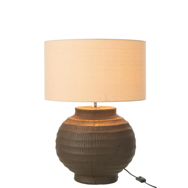 Tafellamp Bruin Terracotta 46 cm 46x46x62 cm-Tafellampen-J-Line