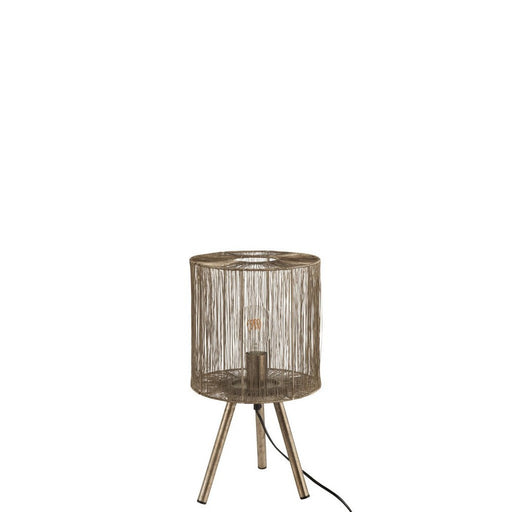 Tafellamp Bruin ijzer S 26 cm 25.5x25.5x45.5 cm-Tafellampen-J-Line