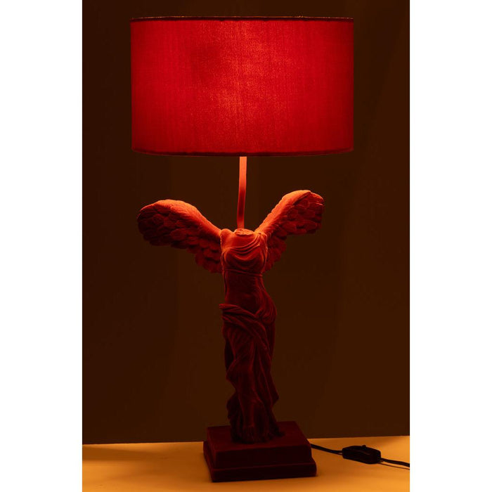 Tafellamp Burgundy Calcium carbona 31 cm-Tafellampen-J-Line