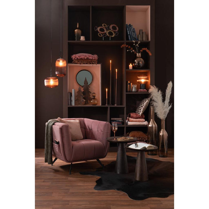 Tafellamp Burgundy Staal 25 cm 25x25x32 cm-Tafellampen-J-Line
