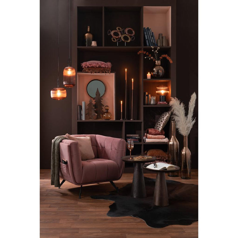 Tafellamp Burgundy Staal 25 cm 25x25x32 cm-Tafellampen-J-Line