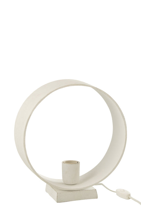 Tafellamp Cirkel mat wit-Tafellampen-J-Line
