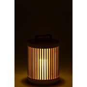 Tafellamp Cylinder Sparhout Fir Hout Naturel 24x24x36 cm-Tafellampen-J-Line