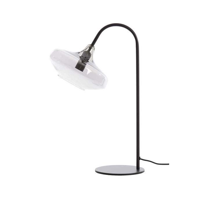 Tafellamp E14 31x22x50 cm SOLNA mat zwart+gerookt glas-Tafellampen-Light & Living