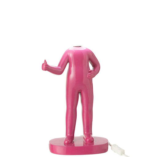 Tafellamp Fuchsia Polykunsthars 14 cm 14x19.5x44.5 cm-Tafellampen-J-Line