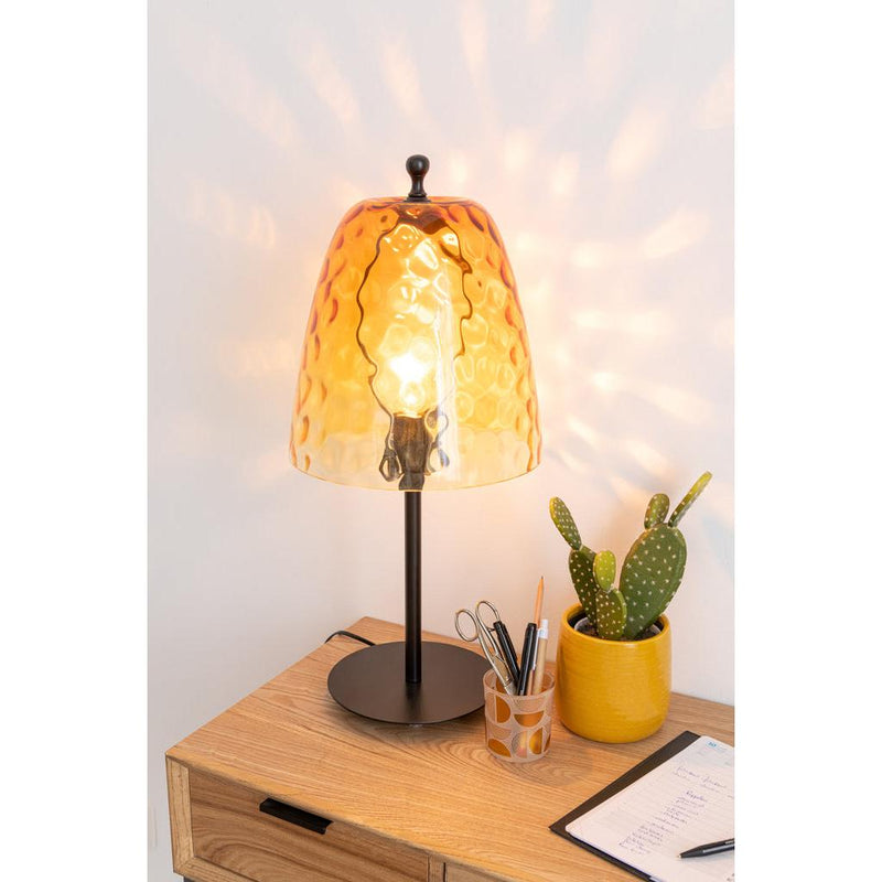 Tafellamp Geel Glas 28 cm 28x58x28 cm-Tafellampen-J-Line