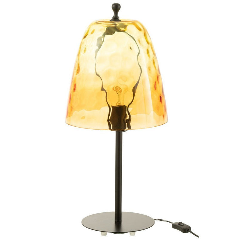 Tafellamp Geel Glas 28 cm 28x58x28 cm-Tafellampen-J-Line