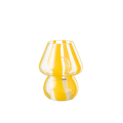 Tafellamp Geel Glas S 11 cm 11x11x15 cm-Tafellampen-J-Line