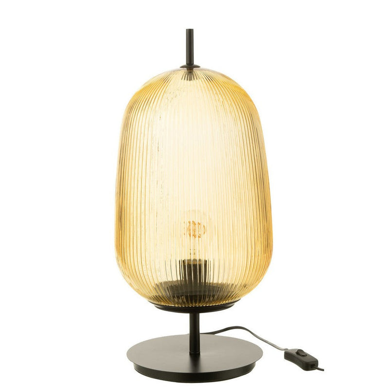 Tafellamp Geel Ijzer L 22 cm 22x22x49 cm-Tafellampen-J-Line