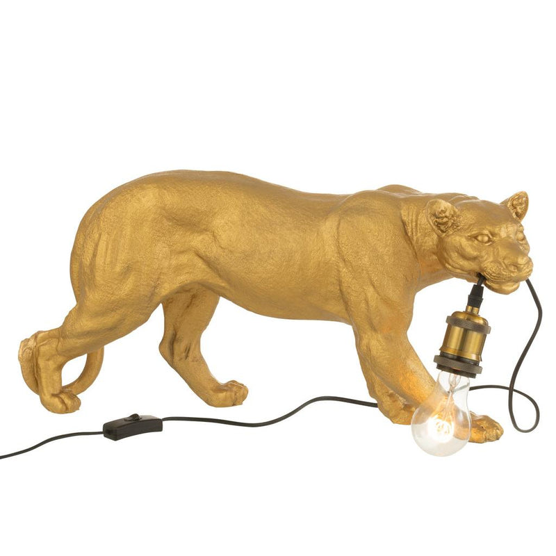 Tafellamp Goud Kunsthars L 16 cm 16.5x58x26.5 cm-Tafellampen-J-Line