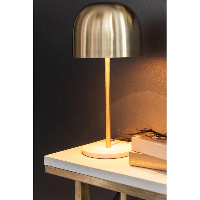 Tafellamp Goud Marmer 20 cm 20.5x20.5x49 cm-Tafellampen-J-Line