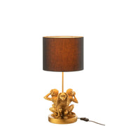 Tafellamp Goud Polykunsthars 25 cm 25x25x53 cm-Tafellampen-J-Line