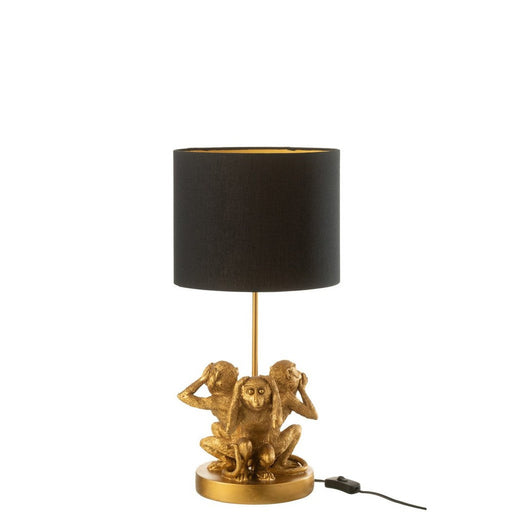 Tafellamp Goud Polykunsthars 25 cm 25x25x53 cm-Tafellampen-J-Line