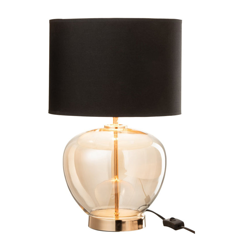 Tafellamp Goud Stof 30 cm 30x30x31 cm-Tafellampen-J-Line