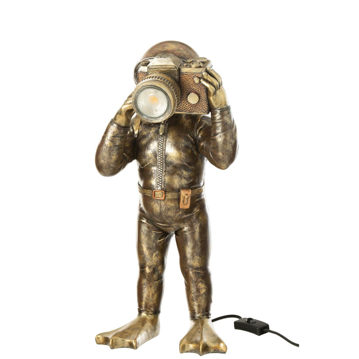 Tafellamp Goud Stone Antiek 21 cm-Tafellampen-J-Line
