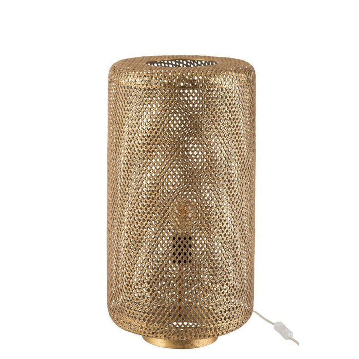 Tafellamp Goud ijzer Rond 32 cm 32x32x60.5 cm-Tafellampen-J-Line