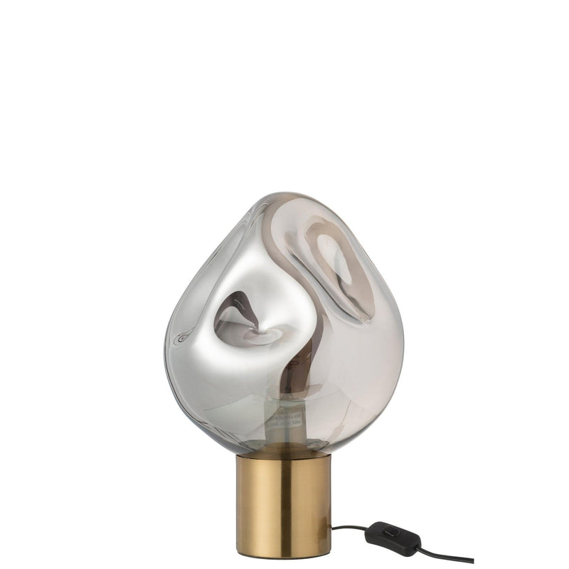 Tafellamp Grijs Aluminium 25 cm 25x25x38 cm-Tafellampen-J-Line