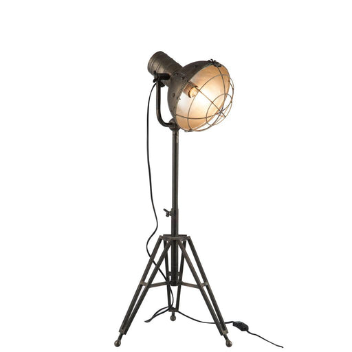 Tafellamp Grijs Elektrische ond Rond 30 cm-Tafellampen-J-Line