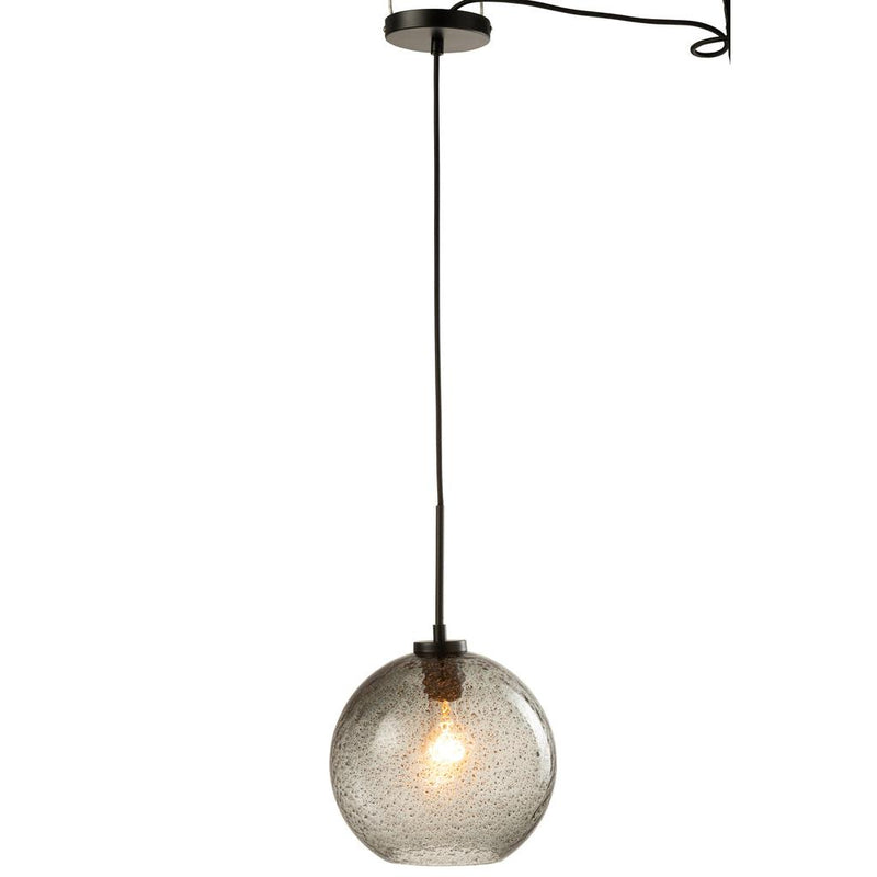 Tafellamp Grijs Glas L 26 cm 25.5x25.5x184 cm-Tafellampen-J-Line