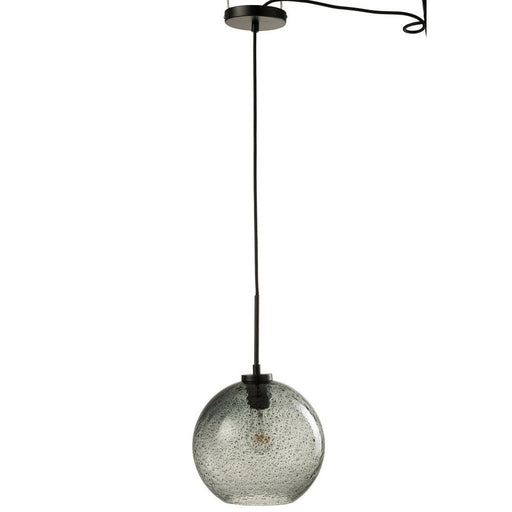 Tafellamp Grijs Glas L 26 cm 25.5x25.5x184 cm-Tafellampen-J-Line