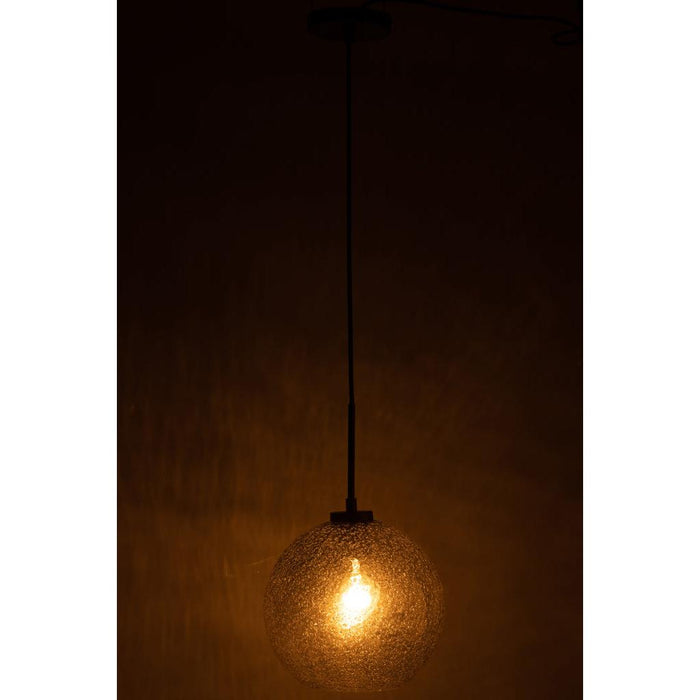 Tafellamp Grijs Glas L 26 cm-Tafellampen-J-Line