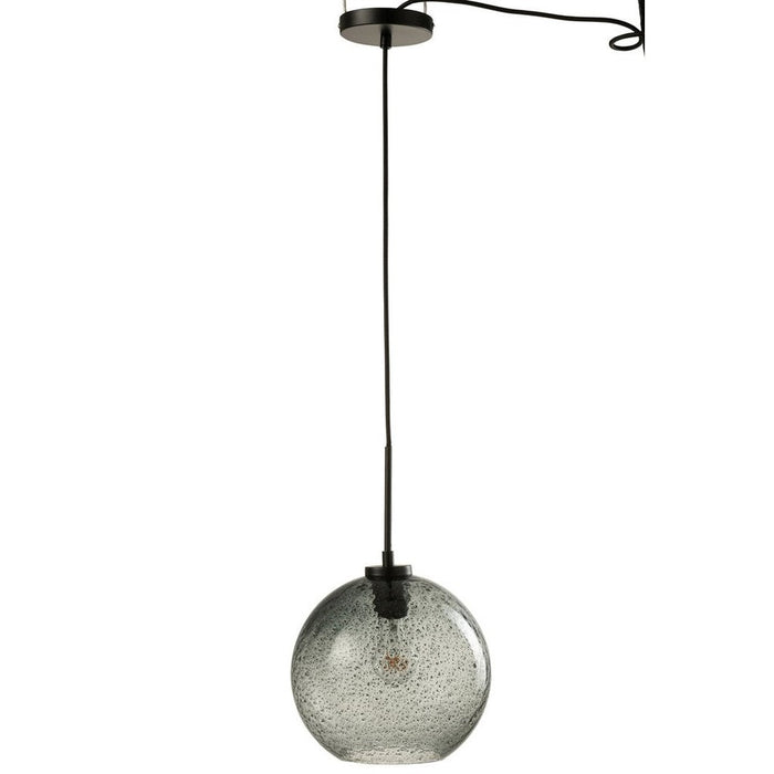 Tafellamp Grijs Glas L 26 cm-Tafellampen-J-Line